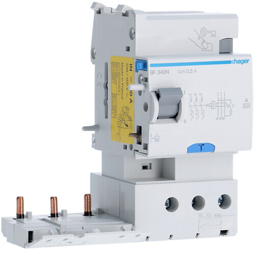 hager Fault current circuit breaker bf340n 300ma a/3x40a