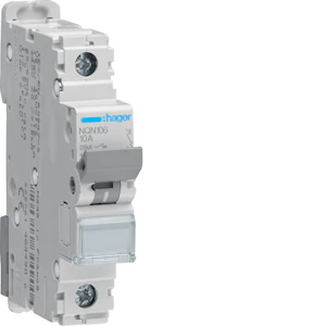 hager Mcb nqn106 1x6a curve b 25ka