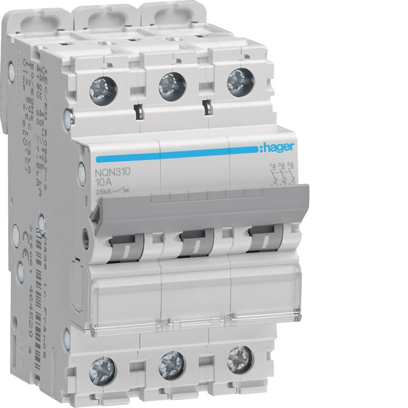 AUTOMATSÄKRING NQN310 3X10A KURV B 25KA