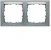 hager Frame 2f flat horiz. mi alu
