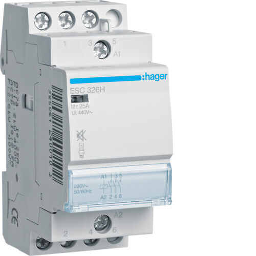hager Kontaktori hager esl326sdc 3a 25a 12vdc hur