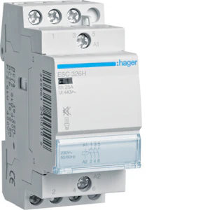 hager Kontaktori hager esl326sdc 3a 25a 12vdc hur