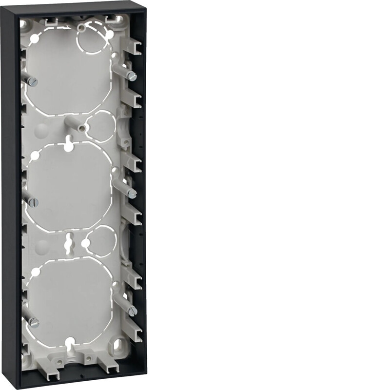 SURFACE MOUNTING BOX 3-f. 21mm IP21 antracite
