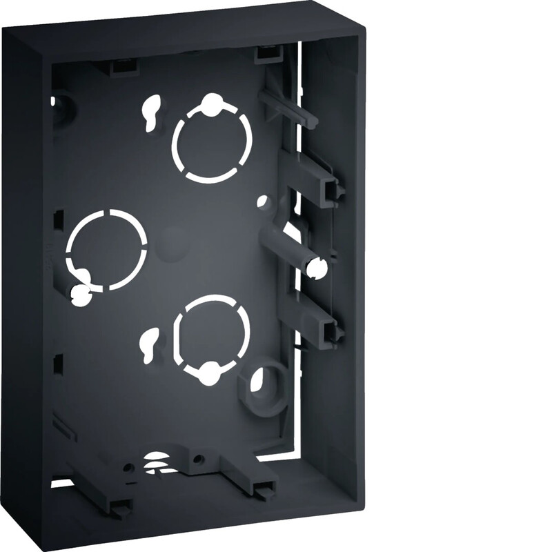 SURFACE MOUNTING BOX 2-f. 22mm IP21 antracite
