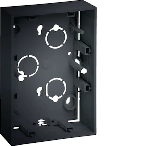 hager Surface mounting box 2-f. 22mm ip21 antracite