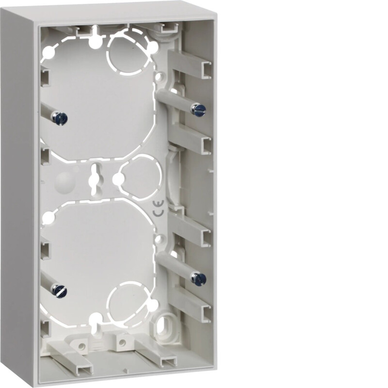 SURFACE MOUNTING BOX 2-F. 37MM IP21 WHITE