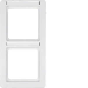 hager Frame 2f 80mm vertical mi white