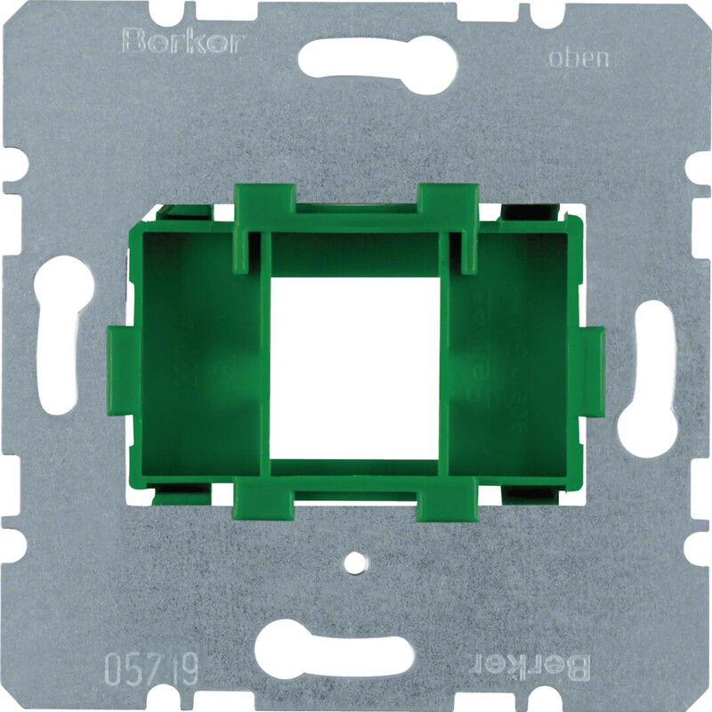 CENTRUMPLATTA 1f RJ45 grön adapterram