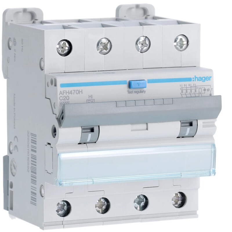 hager Rccb afh470h 300ma a-hi/4x20a c 6ka