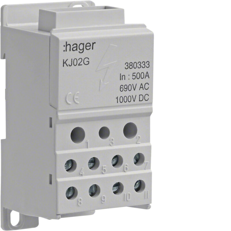 HAAROITUSLIITIN HAGER KJ02G 1N 500A CU24x6 690VAC