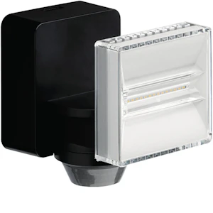 hager Sensor luminaire ee642 led 12w pir d140 black