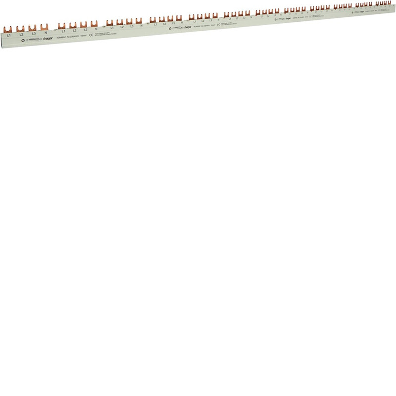 hager Busbar kdn680z 4p 80a l1+l2+l3+n+h 1m