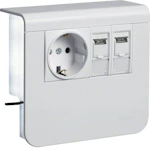 SKIRTING OUTLET TEHALIT.SL SL20055 SO+2XRJ45 CAT6A WHITE