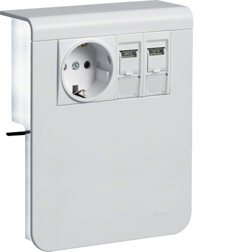 SKIRTING OUTLET TEHALIT.SL SL20115 SO+2XRJ45 CAT6A WHITE