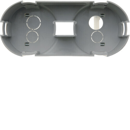 hager Protection box integro flow 2f. horiz. d48mm d 45.5mm gray
