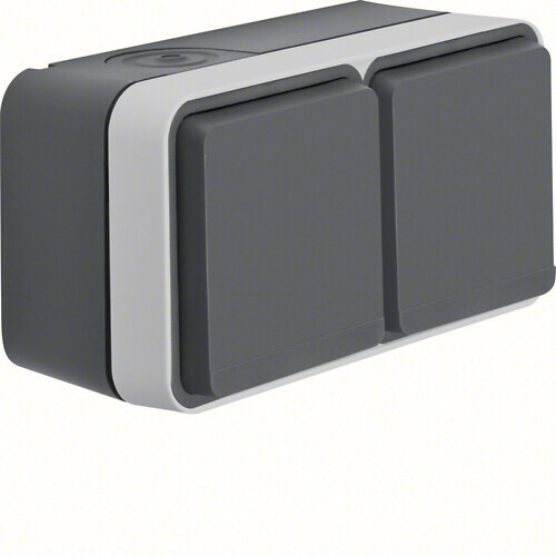 SOCKET OUTLET W.1 2S/16A/IP55 PPJ GRAY