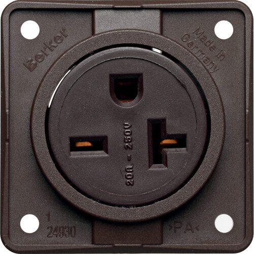hager Kraftuttag integro flow 20a/250v nema6-20r us/can brun