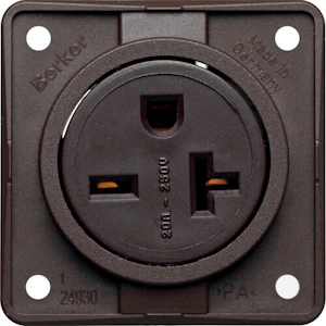 hager Kraftuttag integro flow 20a/250v nema6-20r us/can brun