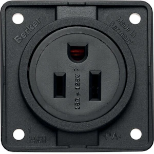 hager Socket outlet integro flow 15a/125v nema5-15r us/can blac
