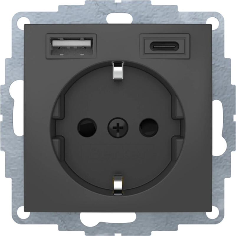 hager Uttag s.1 1s/16a/ip20 usb a+c ukj ant