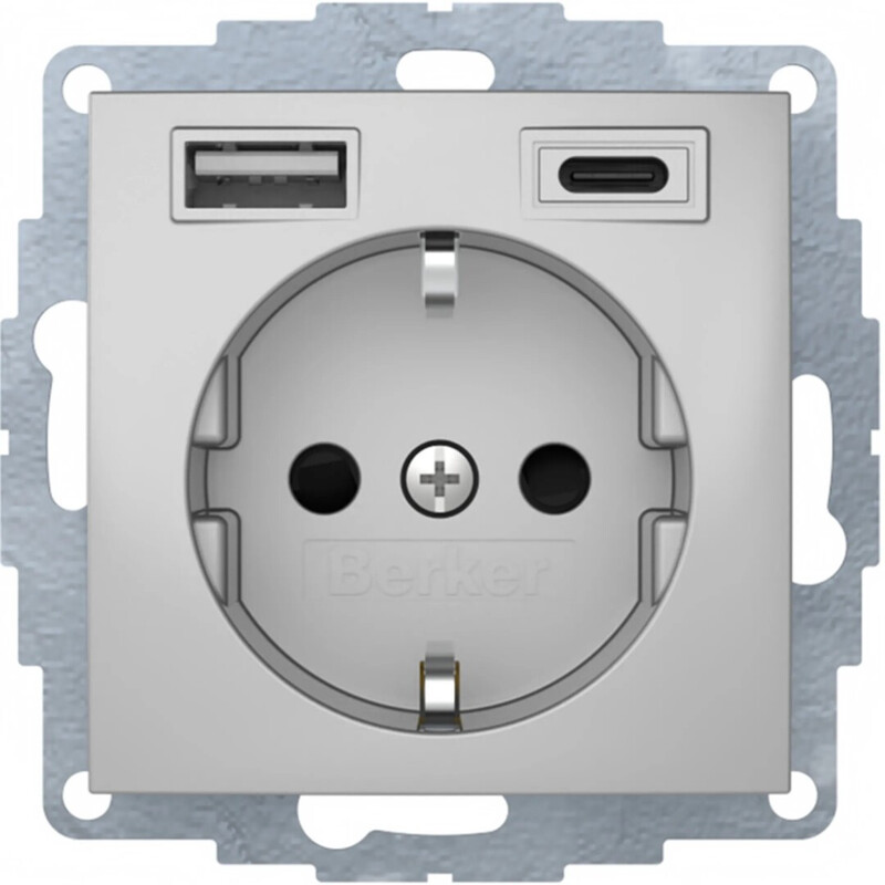 hager Pistorasia s.1 1s/16a/ip20 usb a+c ukj alu