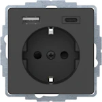 PISTORASIA Q.1/Q.3 1S/16A/IP20 USB A+C UKJ ANT