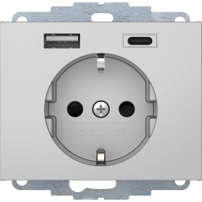 hager Uttag k.5 1s/16a/ip20 usb a+c ukj an-al