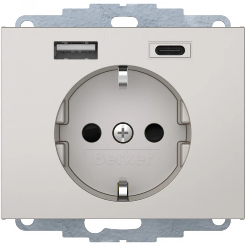 hager Uttag k.5 1s/16a/ip20 usb a+c ukj rst