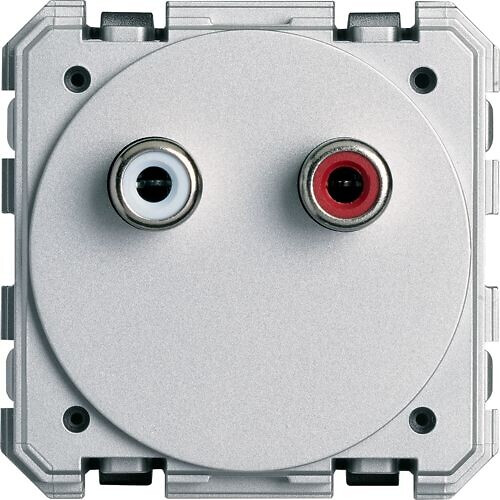 hager Multimediauttag gallery wxf621 rca vit/röd audio 2m