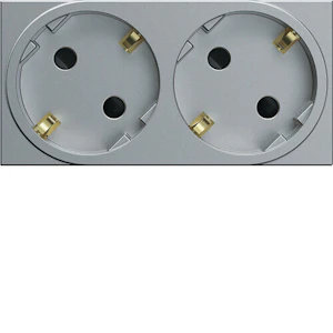 hager Uttag gallery wxf472 2s/16a/250v 4m qc alu