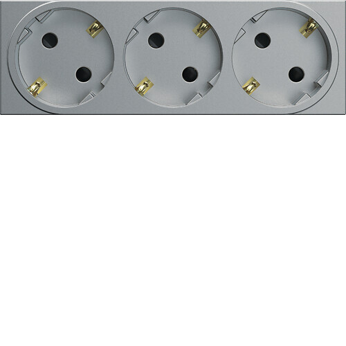 hager Trunking socket outlet gallery wxf473 3s/16a/250v 6m qc alu