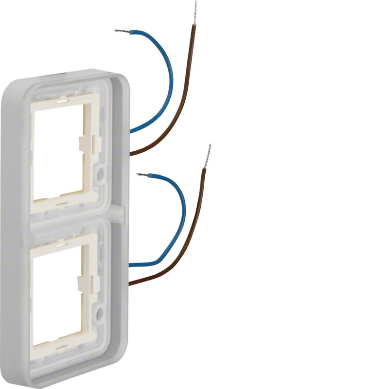 hager Monterinsram 2-f. ljus vit 0.6ma/230v
