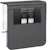 hager Data outlet plinth sl20080 2xrj45 cat6 black