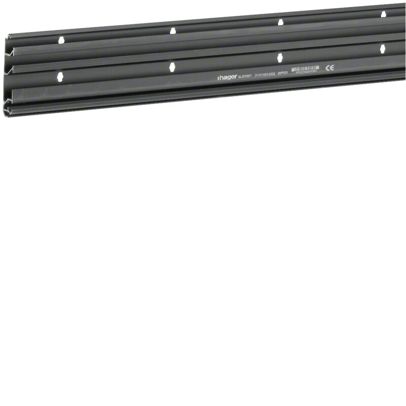 hager Skriting trunking base sl200801 pvc sl20x80x2000 blac