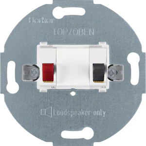 hager Loudspeaker socket outlet 1f loudspeaker ur white