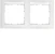 hager Frame 2f flat horiz. mi white