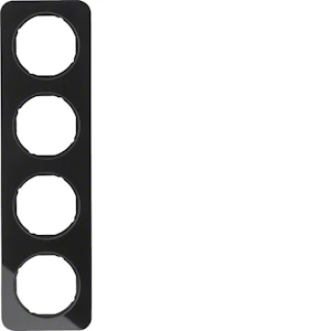 hager Ram 4f svart glas