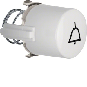 hager Knopp tryckkn.lampa p-vit,blnk.sym