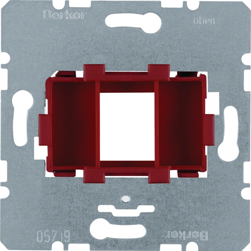 CENTRUMPLATTA 1f RJ45 röd adapterram