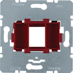 CENTRUMPLATTA 1f RJ45 röd adapterram
