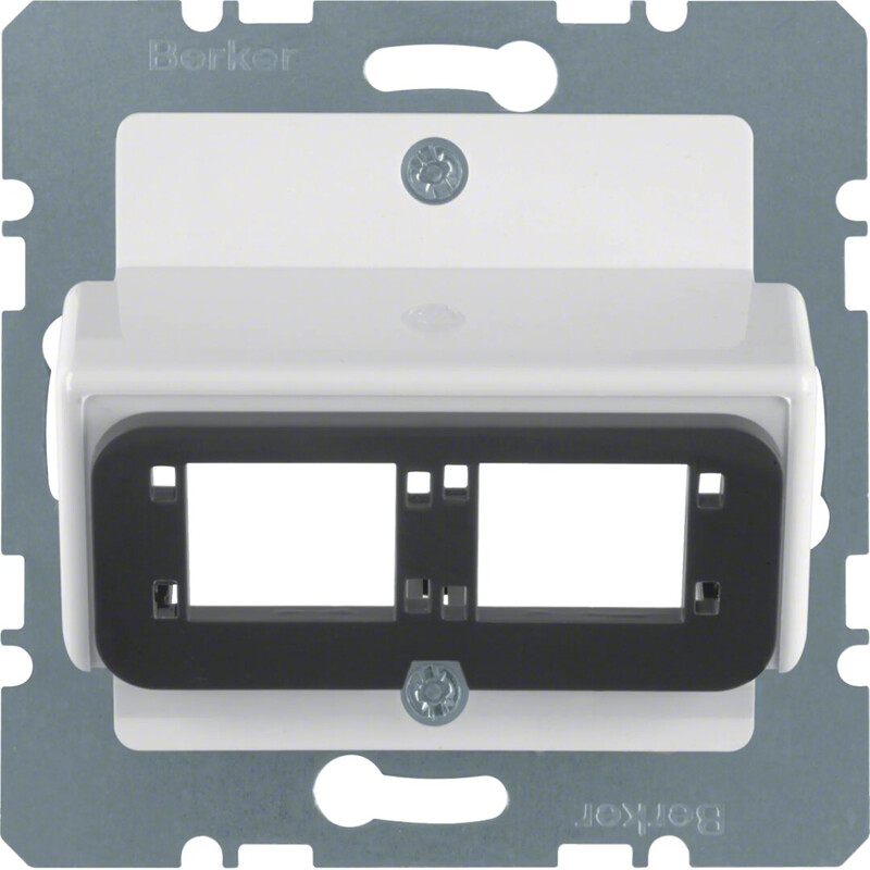 CENTRUMBRICKA 2xRJ45 R&M dubbelmod. vit