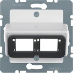 CENTRUMBRICKA 2xRJ45 R&M dubbelmod. vit
