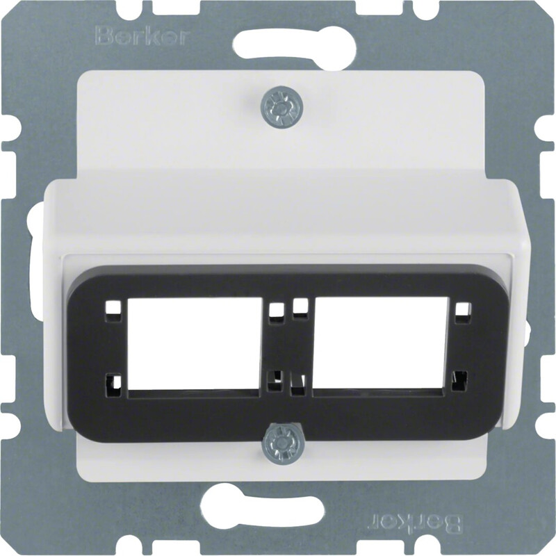CENTRUMBRICKA 2xRJ45 R&M dubbelmod. vit