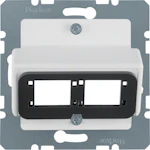 CENTRUMBRICKA 2xRJ45 R&M dubbelmod. vit