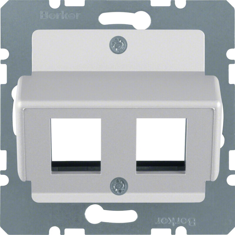 CENTRE PLATE 2xRJ45 AMP mod. ALU
