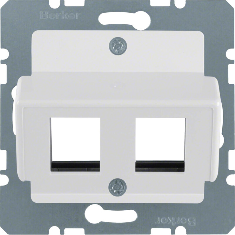 CENTRUMBRICKA 2xRJ45 Keystone vit