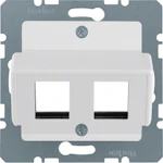 CENTRUMBRICKA 2xRJ45 Keystone vit
