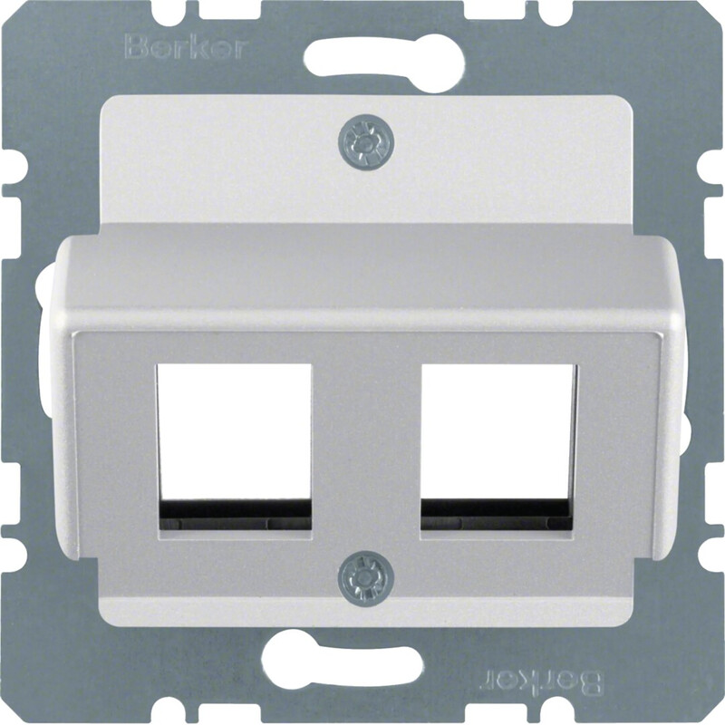 CENTRUMBRICKA 2xRJ45 Keystone ALU