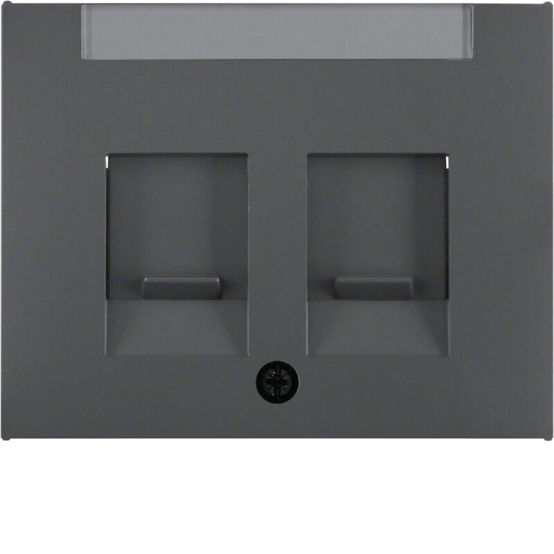 hager Centre plate 2fold f. 4541xx anthr.