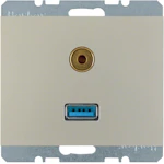 AV-RASIA HAGER USB/3.5MM AUDIO UK RST